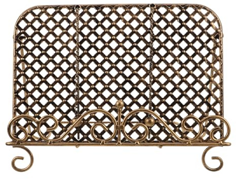 TOYZFRIENDY Supporto per Ricettario in Metallo Pieghevole 32x26 Cm, Leggio da Scrivania Robusto per Libri di Cucina e Tablet, Porta Ricette la Cucina e Bancone Multifunzionale