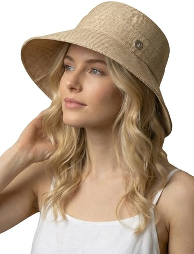 SEAUR Unisex Panamahut Krempe Stroh Sommer Damen Verstellbare Fedora Strohhut UV-Schutz Große 55-58cm