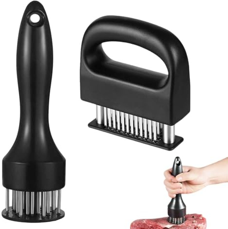 2 PCS Black Meat Tenderizer Highly Efficient Meat Hammer Meats Tenderizer | Kitchen Tools Gadgets for Does Not Damage Meats Texture Pork Steaks Beef Pork Veal Poultry Kitchen