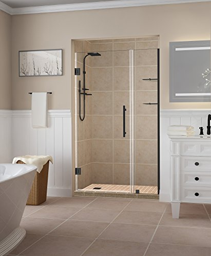 Aston SDR960EZ-CH-5028-10 Belmore GS Frameless Hinged Alcove Shower Door with StarCast Clear Glass and Shelves