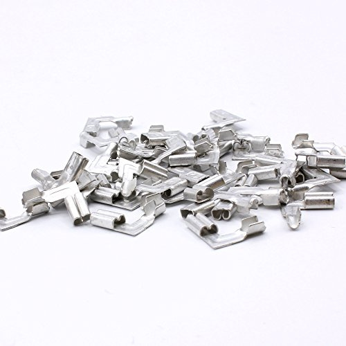 100 Kabelschuh 2,8mm unisoliert blank 0,5-1,5 Flachsteckhülse winkel 90° Steckverbinder zum crimpen