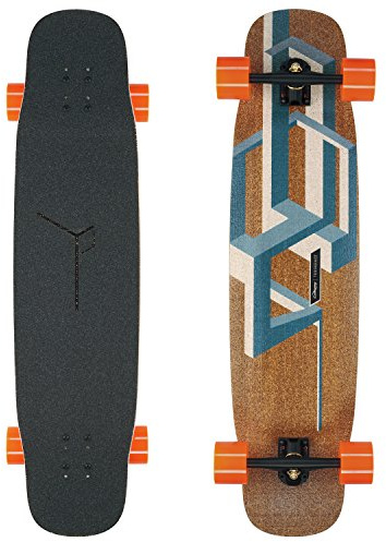 Loaded Boards Basalt Tesseract bambu longboard skateboard komplett (mörkblå, 80a i värmehjul)