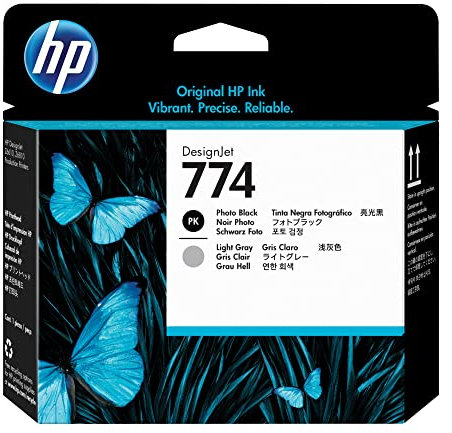 Original HP P2W00A / 774, Premium Drucker-Patrone, Schwarz, Grau hell