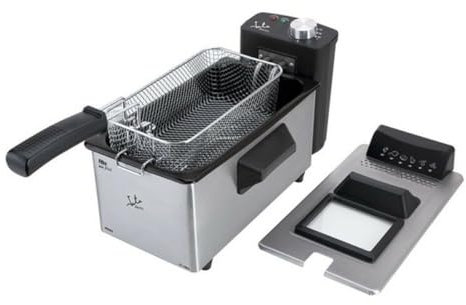 Jata FR680 – Freidora de 3,2 litros con malla para filtrar el aceite. 100% desmontable. Fácil limpieza. Antimezcla de sabores