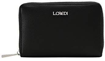 L.CREDI Women's FLIPPA Bi-Fold Wallet, schwarz