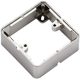 Knightsbridge 1GSBBC 1 Gang Surface Box in Brushed Chrome Effect, Polycarbonate