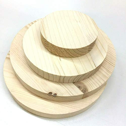 Fichte Runde Holzscheibe Leimholz Holz Rund Scheibe Tischplatte Rundholz Scheiben Kreis Basteln (Stärke/Dicke 18mm, Ø 500mm)