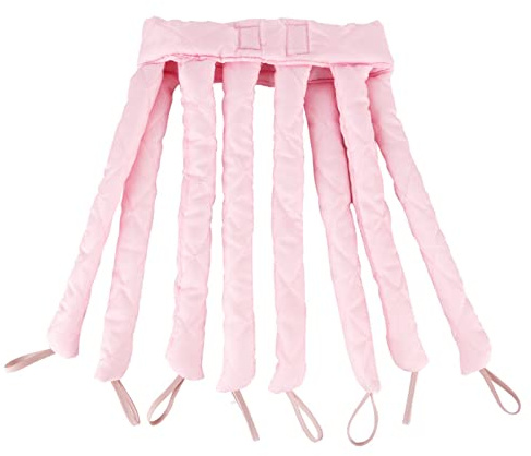 Heatless Curls Band Heatless Lockenwickler Lockenwickler über Nacht Silk Hair Curler Octopus Heatless Lockenwickler Acht Haarstäbe Lockenwickler Curling Ribbon Seiden für Langes Mittleres Haar (Rosa)