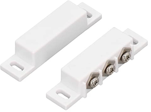 Magnetisk Reedomkopplare, Normalt öppen Stängd NC NO Dörrlarm Fönster Säkerhetsdörrkontaktsensor Magnetisk Kontaktbrytare med Skruvar och Plast ABS-skal för GPS, Larm och Annan Enhet
