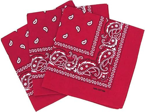 MUNDDY® - Bandana 100% algodón, Pañuelo Multiuso 55x55cm para el cuello, cabeza, muñeca Pulsera motociclista Deportiva (Fussia X 3)