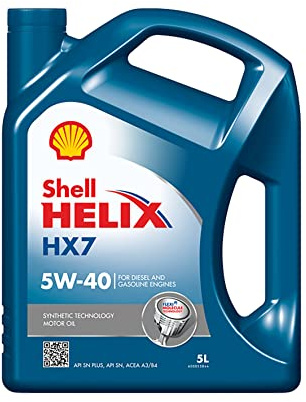 Olio lubrificante per motori Shell Helix HX7 5W-40 5 litri