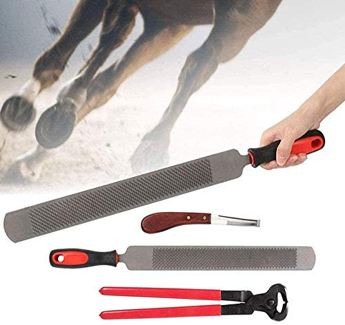 BAtlam 3-teiliges Hufschmied-Werkzeug-Set für Hufschneider, Hufschneider, Hufeisen-Werkzeug, Pferdepflege-Zubehör