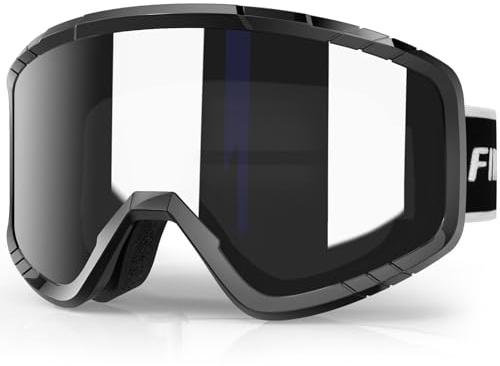 Findway occhiali da sci per bambini,occhiali da snowboard,OTG,casco compatibile con protezione UV,occhiali da sci per antiappannamento per sci/moto da neve,ragazzi ragazze junior adolescenti 3-14 anni