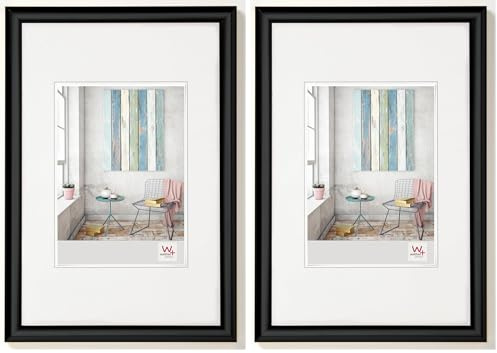Walther design KP318B Trendstyle Kunststoffrahmen, 13x18 cm, schwarz (Packung mit 2)
