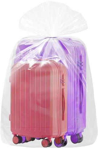 Lot de 10 sacs de rangement extra larges en plastique transparent - 100 x 150 cm - 227 l - Pour protéger des bagages et des meubles