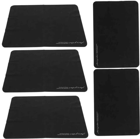 5pcs Vinyl Records Cleaner CD Cleaning Cloth Black Fiber