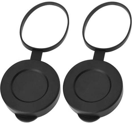 LT Easiyl 2pcs Rubber Objective Lens Caps Objective Lens Protective Cover Compatible with 8x42 10x42 12x42 Binoculars Monoculars, Black