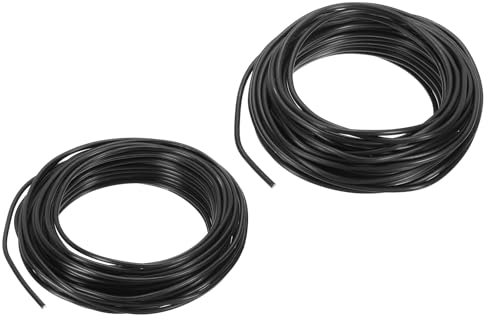 PATIKIL Filo di Allenamento per Bonsai, 2,5mm /3mm Steli di Filo Floreale Filo Albero in Alluminio Anodizzato 32,8 Piedi per Fissaggio Rami Giardinaggio 2 Rotoli, Nero