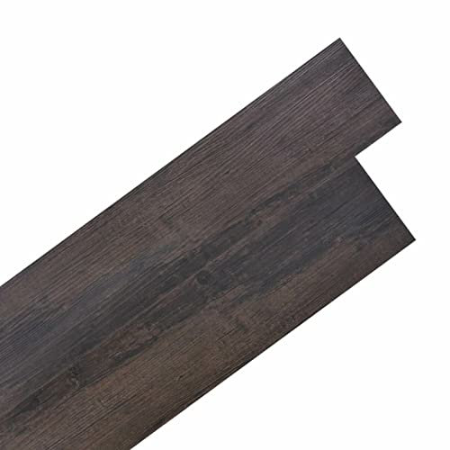 ZEYUAN Listoni Pavimentazione Autoadesivi PVC 5,02m² 2mm Marrone Scuro,Articoli di ferramenta,Materiali da Costruzione,Pavimenti e tappeti-245177