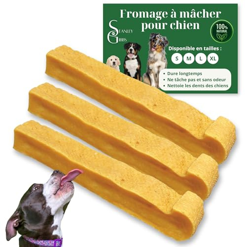 Premium Kaukäse für Hunde : Yak-Käse für Hunde, Käsesticks - Längeres Kauvergnügen, Käseknochen - Gesund und natürlich, Robust und langlebig, Lecker (Größe S, 3-Pack)