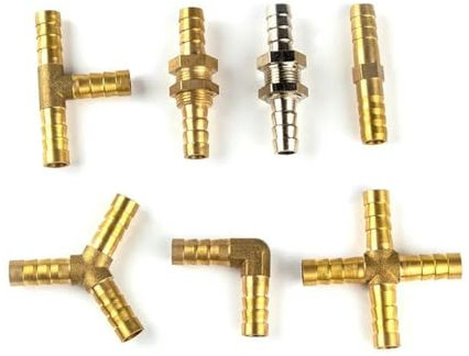 Raccordo per tubo in ottone con innesto 2 3 Connettore a 4 vie per 4mm 5mm 6mm 8mm 10mm 12mm 16mm 19mm Tubo flessibile in rame Pagoda Raccordi per tubi dell'acqua-tipo AT-Barb 16mm