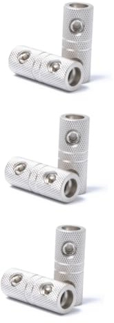 Uonlytech 6pezzi Connettori Giunzione Per Cavi Audio Ottone Terminali Morsetto Per Auto Per Estensione e Unione Filo Resistente e Durevole