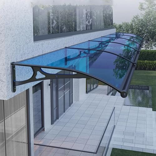 Dachüberdachung, Veranda-Markise Für Den Außenbereich, Große Waschbecken-Gartenüberdachung, Modernes Design Aus Massivem Polycarbonat, Geeignet Für Dach/Terrasse/Veranda (60x90cm/24x35in,D)