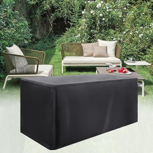 HYFBH Gartenmöbel Abdeckung Winterfest, 210x100x65cm/LxWxH Heavy Duty Oxford Gewebe Wasserdicht Abdeckung Gartentisch Schutzhülle Gartenmöbel Tisch Abdeckplane für Gartentische Terrassenmöbel Anti UV