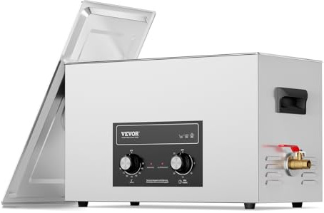 VEVOR Pulitore ad Ultrasuoni 30L con Timer Riscaldante Cestello, Macchina Digitale a Cavitazione Sonica, Pulitrice Ultrasuoni 600 W per Strumenti di Orologi, Occhiali, Monete, Utensili Metallici
