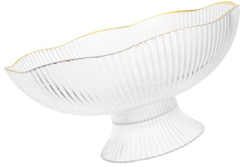 Cabilock Elegante Obstschale Mit Goldrand Und Abtropfloch Dekorative Obsttellerschale Für Die Küchentheke
