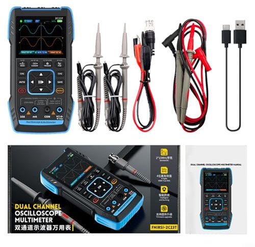 Whychstore Digital Multimeter, 2-C2-3T Handheld Digital Dual Channel Oscilloscope Multimeter 3-in-1 SignalGenerator(High)