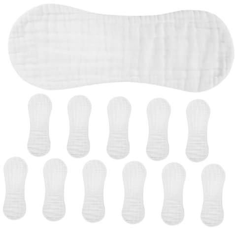 Toyvian 12stücke Waschlappen Aus Muslin Weiche Atmungsaktive Tücher Für Neugeborene Wiederverwendbare Windeln Erdnussform Gauze-waschlappen Für Unterwegs