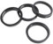 Knocery - Juego de 4 bujes de rueda para automóviles (57,1 mm a 66,6 mm, diámetro centrador de plástico, llanta de plástico, anillos centrados buje compatible con todos los modelos de coche, color