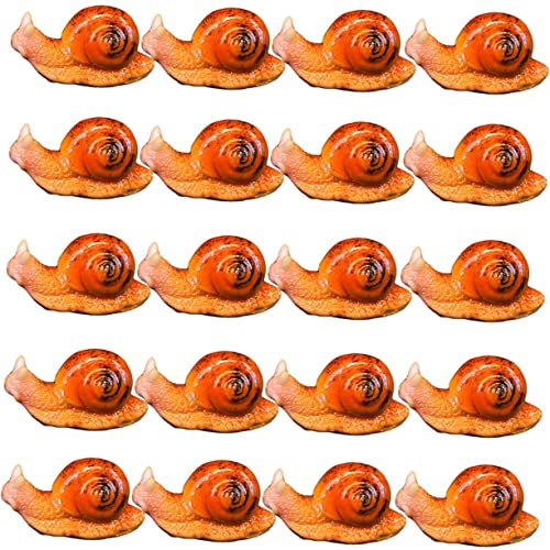 SOLUSTRE 20 Mini Adornos De Caracol De Resina Adornos Jardin Y Decoraciones De Microescenas para Macetas Escritorio Hogar Fotografía Y Regalo