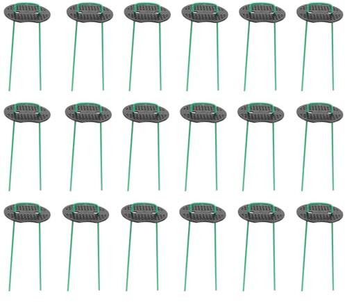 ANDRESLAD Lot de 100 Set De Piquets De Sol en Métal Galvanisé en u pour Jardinage Et Pelouse, 15 Cm Vert 50 Joints Noirs, Fixation Paillage Extérieur, Ancrage Solide pour Toile Et Gazon