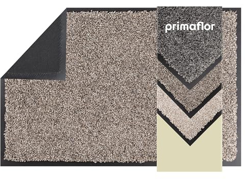 Primaflor Schmutzfangmatte Male | 60x90cm | Braun | Melierte Sauberlaufmatte aus 100 % Polyester mit Gummirücken, 8,2 mm hoch und saugstark für Eingang und Flur