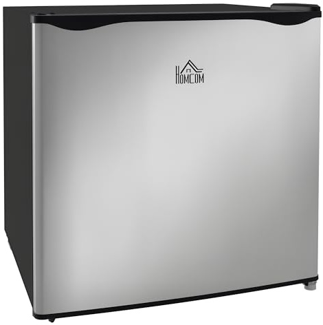 HOMCOM Mini Congelatore 35L, Congelatore Piccolo Silenzioso, Porta Reversibile, Libera Installazione, Temperatura Regolabile -14 ℃- -24℃, Ripiano Rimovibile, Freezer per Ufficio Hotel, 47x44.2x48.8 cm