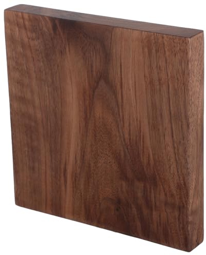 Healeved Madera de Nogal Natural Contrachapada 15x15x2 Cm, Lámina de Madera Dura para Bricolaje y Manualidades, Tablero Resistente para Decoración E Interiorismo, Pieza Única para