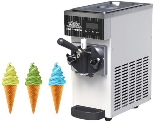 Gelatiera monogusto Gelatiera professionale da banco da 3,5 l con display LCD per bar caffetterie(White)