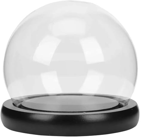 UDPOIUYT Glass Cloche Dome, Glass Cloche Dome Display Bell Jar(13cm)