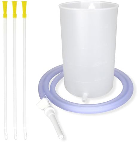 Dr. Wunder® Premium Einlaufset 1-Liter inkl. 3x Darmrohr (40cm) – Made in Germany | hochwertiges Irrigator Komplett-Set zur hygienischen Darmreinigung | BPA-frei | mit detaillierter Anleitung