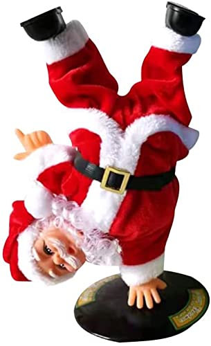 IBLUELOVER Weihnachtsdeko Singender Weihnachtsmann Tanzender Nikolaus Dekofigur mit Musik Weihnachtsdekoration Lustige Elektrisch Santa Claus Swinging Weihnachten Figur Geschenk