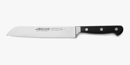 Arcos Opera - Cuchillo Panero - Acero Inoxidable Forjado NITRUM 180 mm - Mango POM Color Negro