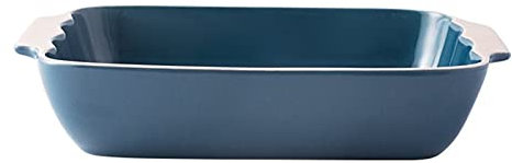cooking teglia forno Casseruola rettangolare Casseruola Pan Multi Baker Hors, Teglia con manico, Piatto in ceramica Casseruola, Pan Lasagna per cena e banchetto, blu teglie da forno per lasagne