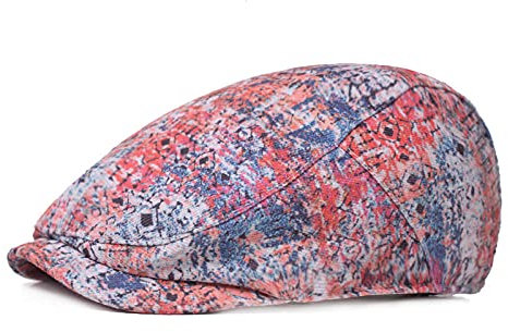 WQZYY&ASDCD Barett Cap Baskenmütze Schirmmütze Modische Baskenmütze Damen Dünne Atmungsaktive Mütze Einfache Retro-Schirmmütze Sonnenschutz Fluthut-Rot_M (56-58Cm)