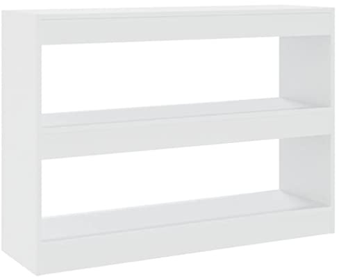 vidaXL Bücherregal Raumteiler Standregal Aktenregal Wandregal Regal Raumtrenner Aufbewahrung Büroregal Mehrzweckregal Weiß 100x30x72cm