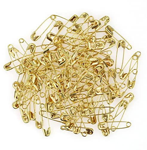 100 spille da balia dorate, 18 mm, piccole spille da balia per vestiti, artigianato, arti