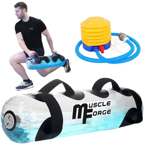 MuscleForge Aqua Power Bag 30 kg – Bolsa de Agua Ajustable para Entrenamiento de Estabilidad, Fuerza Funcional y Core, Aquabag Fitness con Bomba de Aire
