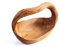 DARIDO Handgefertigte rustikale Holzschale aus Olivenholz 27x18x20 cm – Obstschale mit Griff für Eingangsbereich, Obstkorb, Aufbewahrungskorb, Dekoschale, Badaccessoire