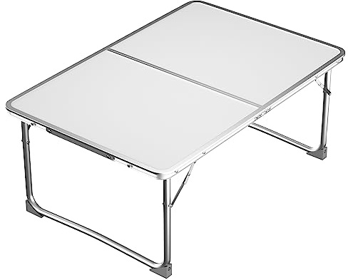 Rigogo Laptop-Betttisch, Aluminium Klapptisch mit Tragegriff, Schreibtisch für Bett und Lap-Schreibtisch faltbar für Couchboden Kinder, 60x40x26cm